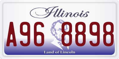 IL license plate A968898