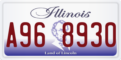 IL license plate A968930