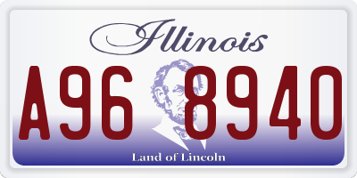 IL license plate A968940