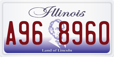 IL license plate A968960