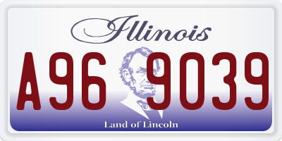 IL license plate A969039