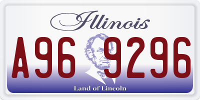 IL license plate A969296