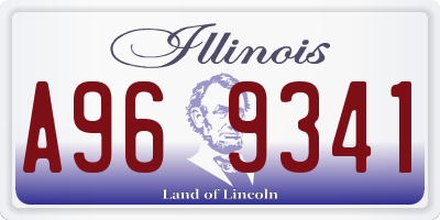 IL license plate A969341