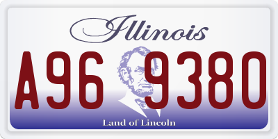 IL license plate A969380