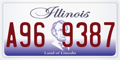 IL license plate A969387
