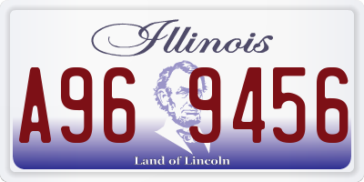 IL license plate A969456