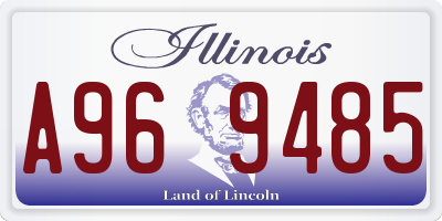 IL license plate A969485