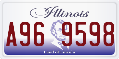 IL license plate A969598