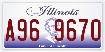 IL license plate A969670