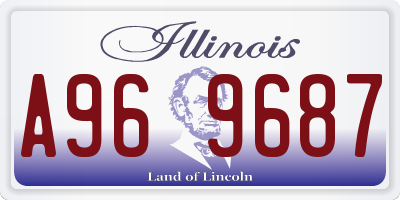 IL license plate A969687