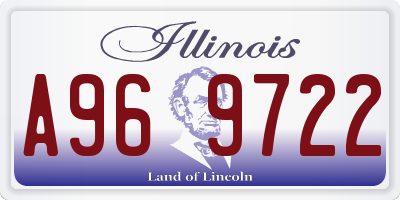 IL license plate A969722