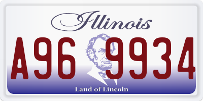 IL license plate A969934