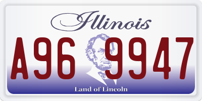 IL license plate A969947