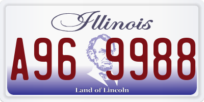 IL license plate A969988