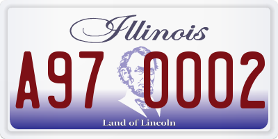 IL license plate A970002