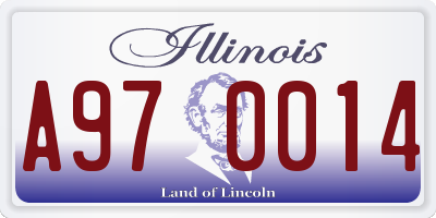 IL license plate A970014