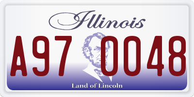 IL license plate A970048