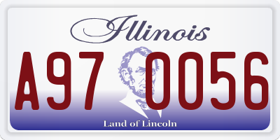 IL license plate A970056
