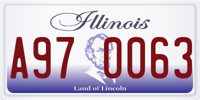 IL license plate A970063