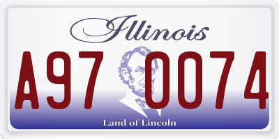 IL license plate A970074