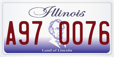 IL license plate A970076
