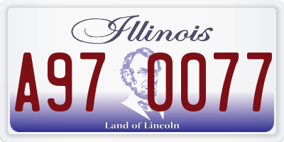 IL license plate A970077