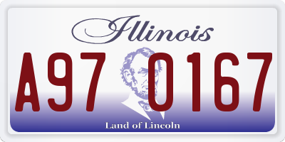 IL license plate A970167