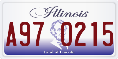 IL license plate A970215