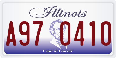 IL license plate A970410