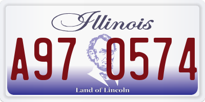 IL license plate A970574