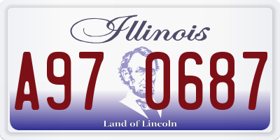 IL license plate A970687