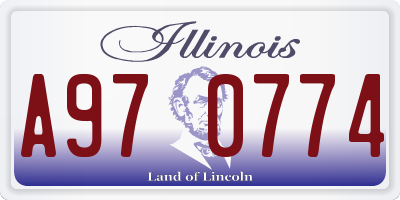 IL license plate A970774