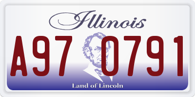 IL license plate A970791
