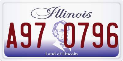 IL license plate A970796