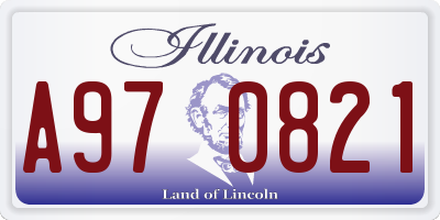 IL license plate A970821