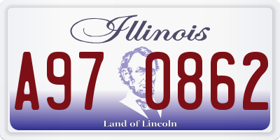 IL license plate A970862
