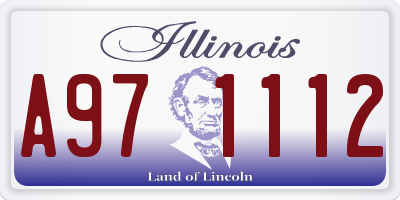 IL license plate A971112