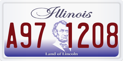 IL license plate A971208