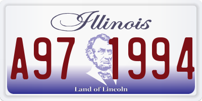 IL license plate A971994