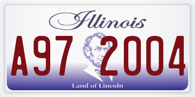IL license plate A972004