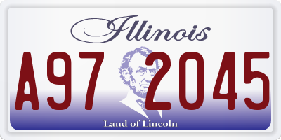 IL license plate A972045