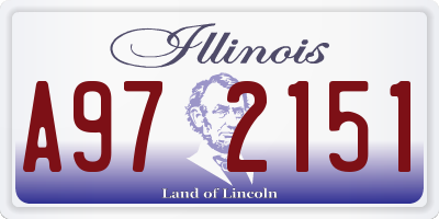 IL license plate A972151