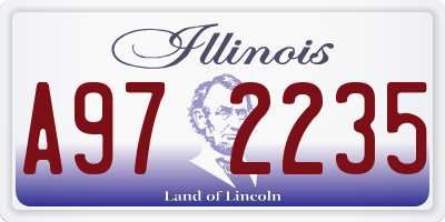 IL license plate A972235