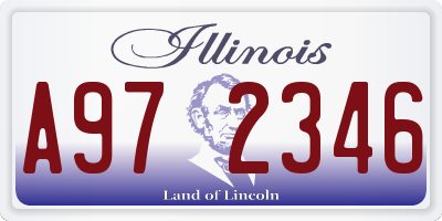 IL license plate A972346