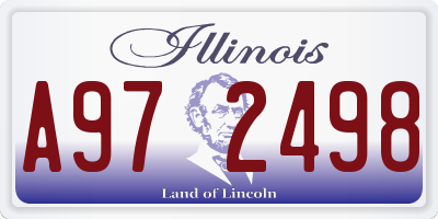 IL license plate A972498