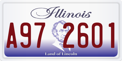 IL license plate A972601