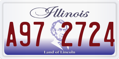 IL license plate A972724