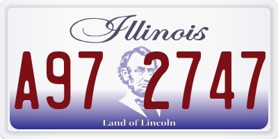 IL license plate A972747