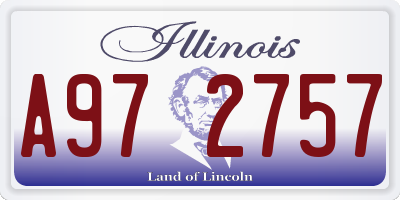 IL license plate A972757