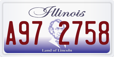 IL license plate A972758